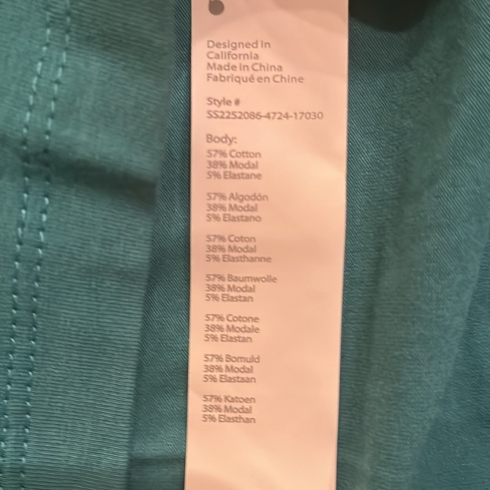 Fabletics Short Sleeve Boxy Polo Cropped Top in Dark Teal Size S - Picture 7 of 9
